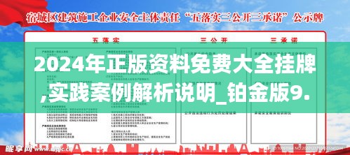 2024年正版资料免费大全挂牌精选解释解析落实